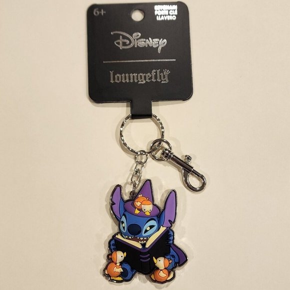 Loungefly Disney Lilo and Stitch Witch Story Time Ducklings Halloween Keychain - Picture 3 of 16
